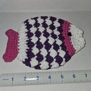 Handmade Crocheted Fish Trivet or Decor